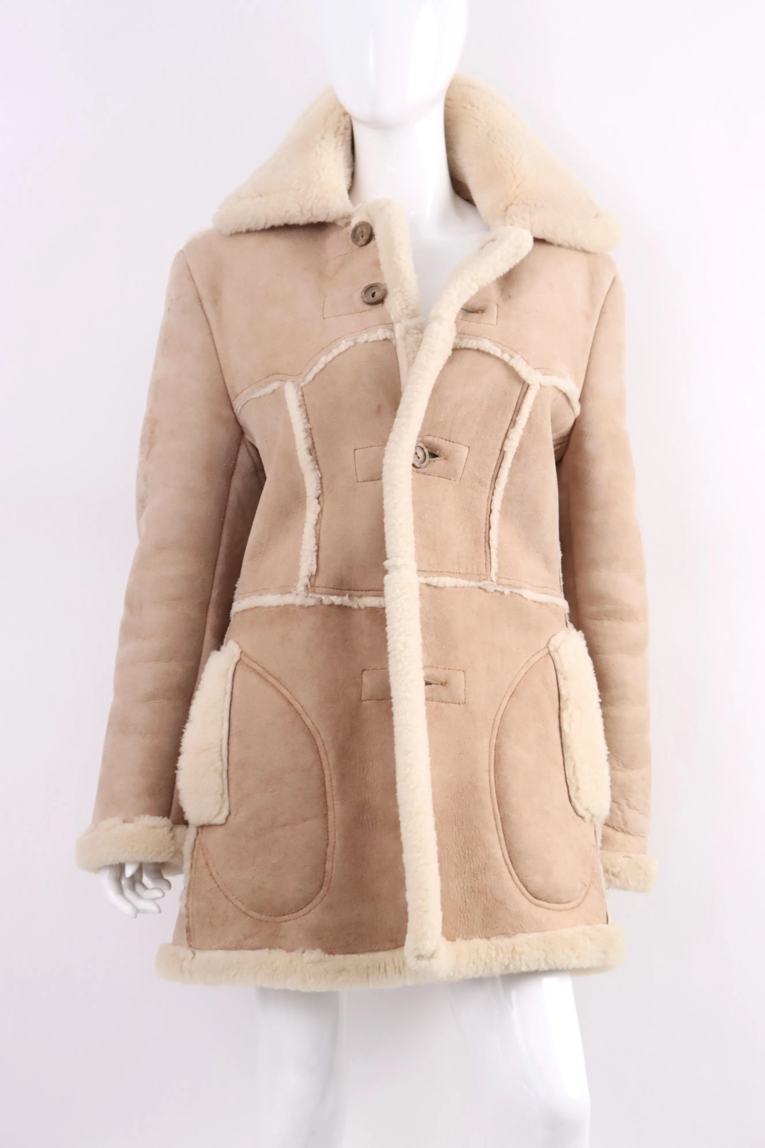 1970s Retro Shearling Sheepskin Jacket