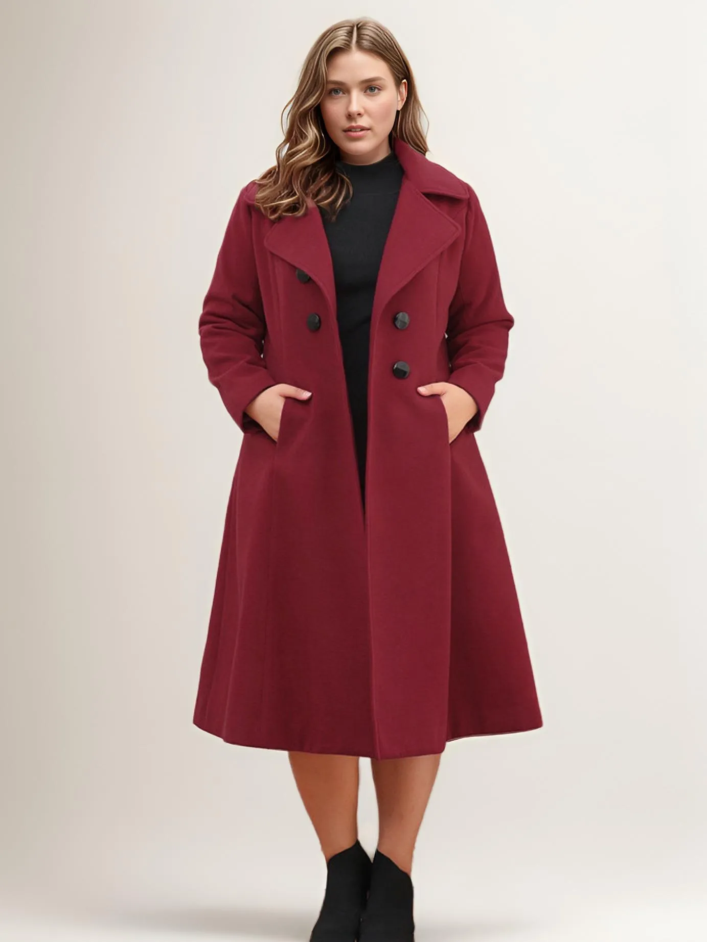 2024 Women's Plus Size Wrap Coat - Warm Winter Outerwear