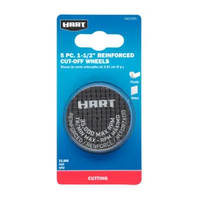 5 PC 1-1/2" Reinforced Cut-Off Wheels