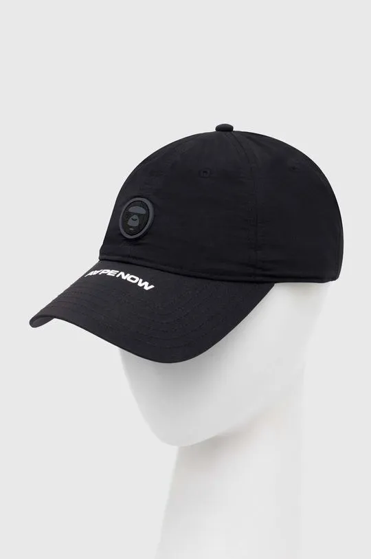 Black AAPE Baseball Cap Print AAPCPM5176XXM