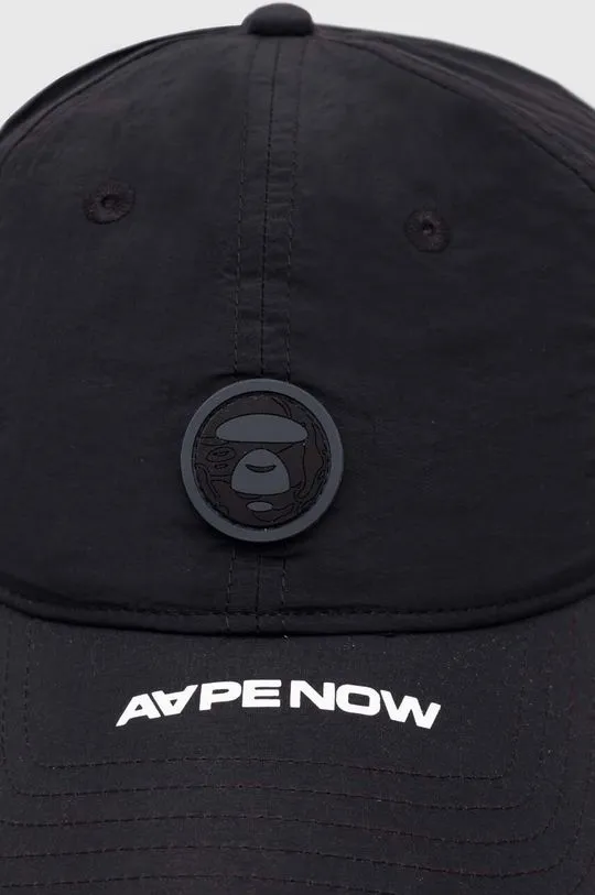 Black AAPE Baseball Cap Print AAPCPM5176XXM