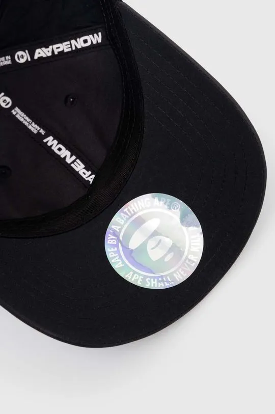 Black AAPE Baseball Cap Print AAPCPM5176XXM