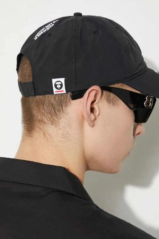 Black AAPE Baseball Cap Print AAPCPM5176XXM