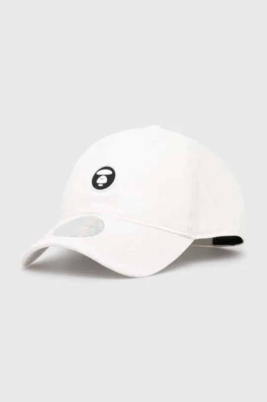 White AAPE Cotton Baseball Cap AAPCPM4865XXM