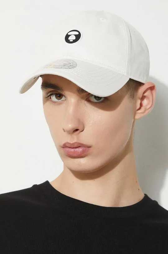 White AAPE Cotton Baseball Cap AAPCPM4865XXM