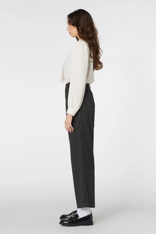 Women's Pinstripe Trousers Long