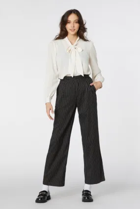 Women's Pinstripe Trousers Long