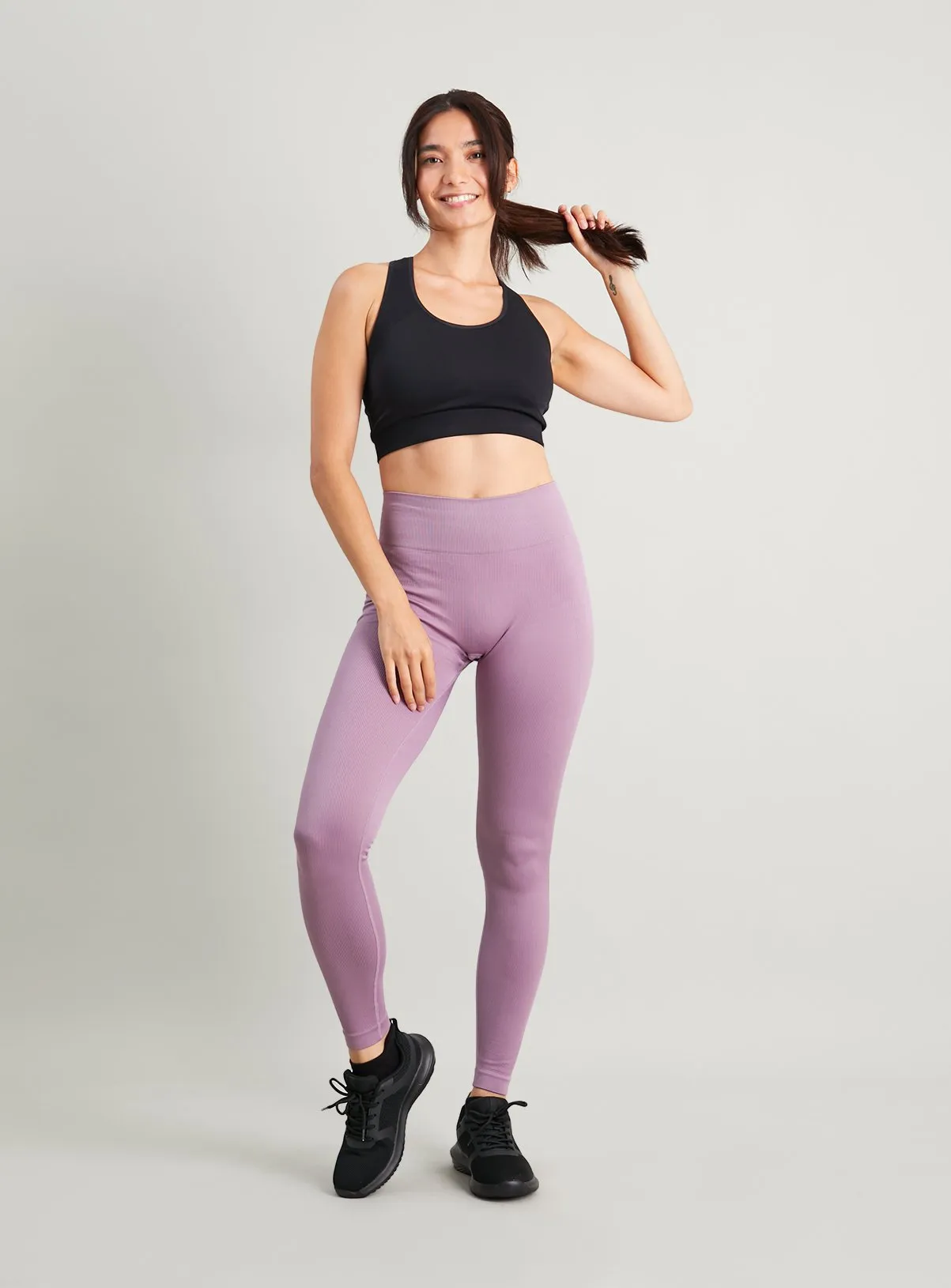 Active Heather Pink Leggings - Seamfree, Size S | Shop Now