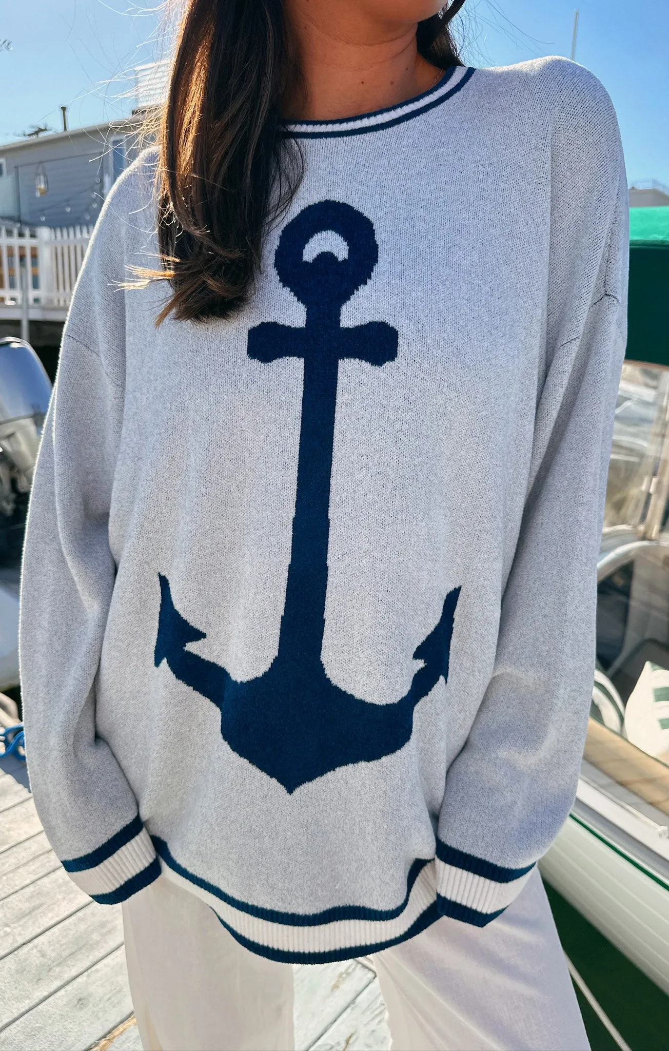 Adventure Sweater Anchor Graphic Knit - Shop Now