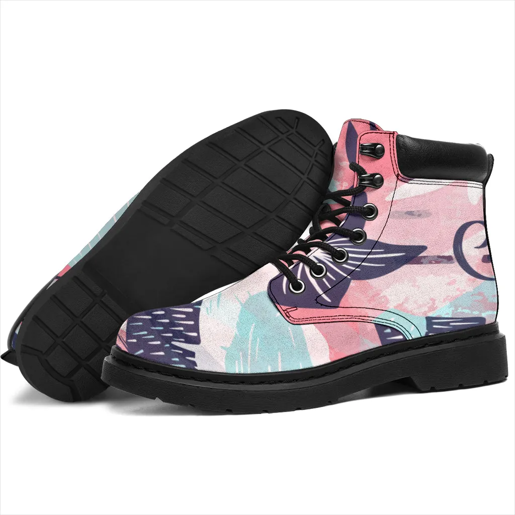 All-Season Pink Coconut Boots