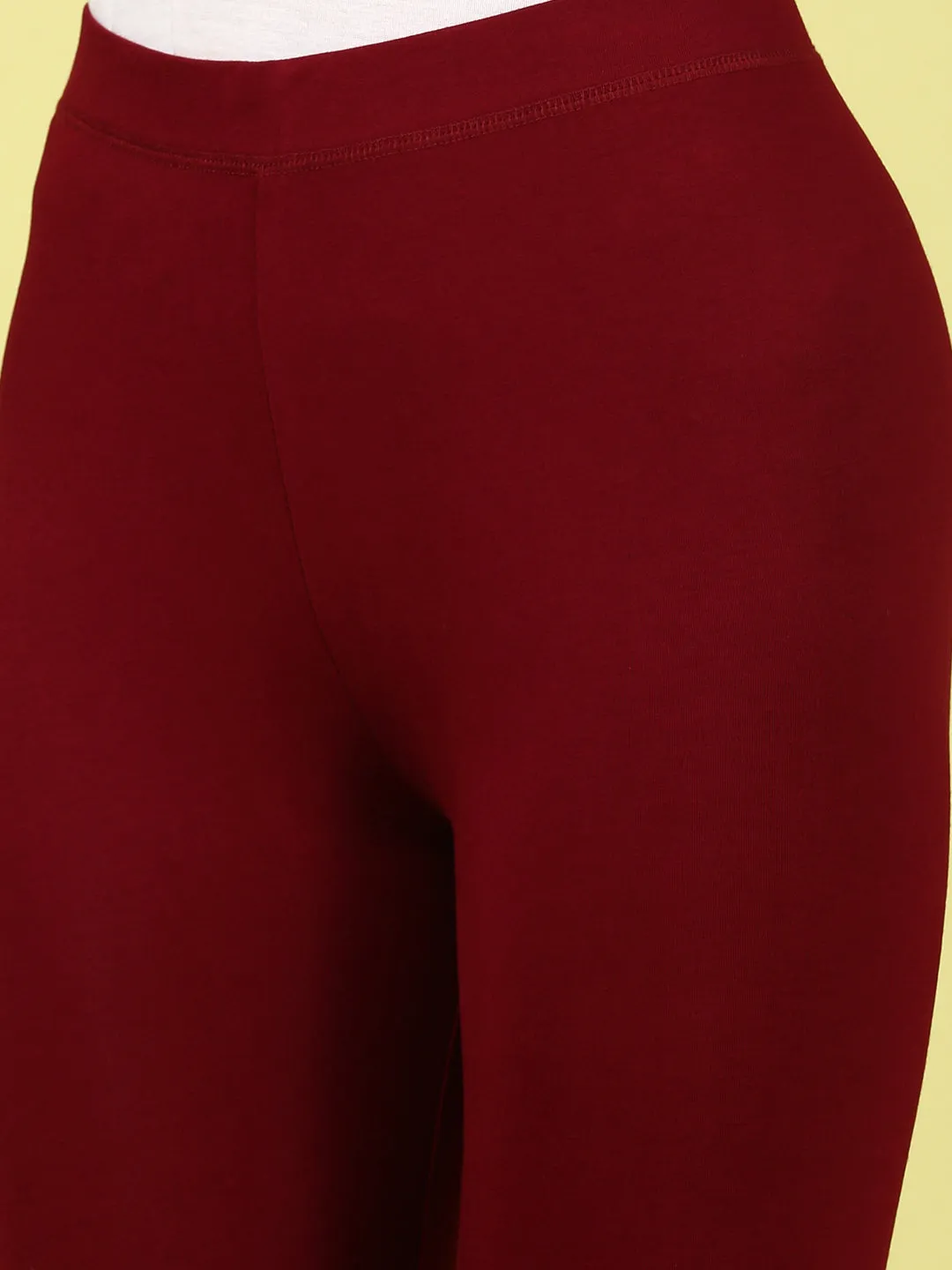 Maroon Ankle Length Leggings