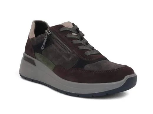 Ara Women's Burgundy Gardenia Sneaker in Steel, Navy, Forest, Moon Suede