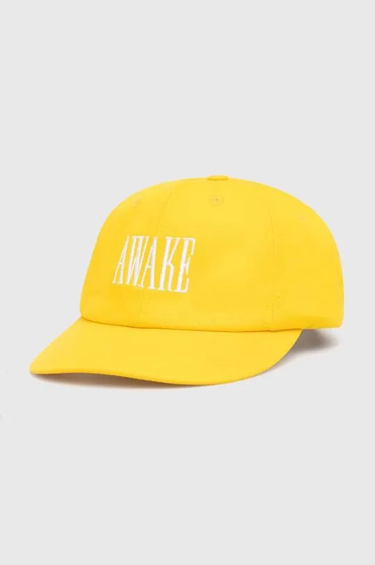 Yellow Awake NY Cotton Baseball Cap Logo Hat SP24-HT004