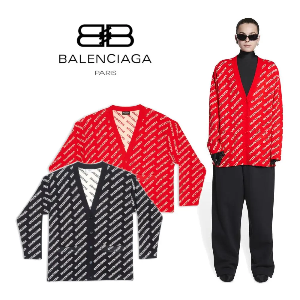 Balenciaga Monogram Shirt - Long Sleeve Cotton Party Style