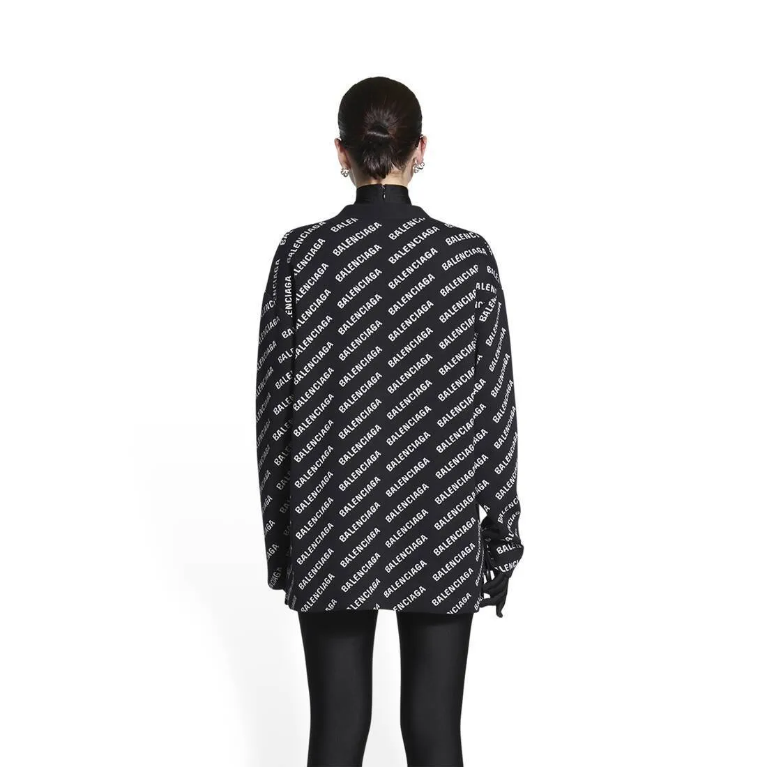 Balenciaga Monogram Shirt - Long Sleeve Cotton Party Style