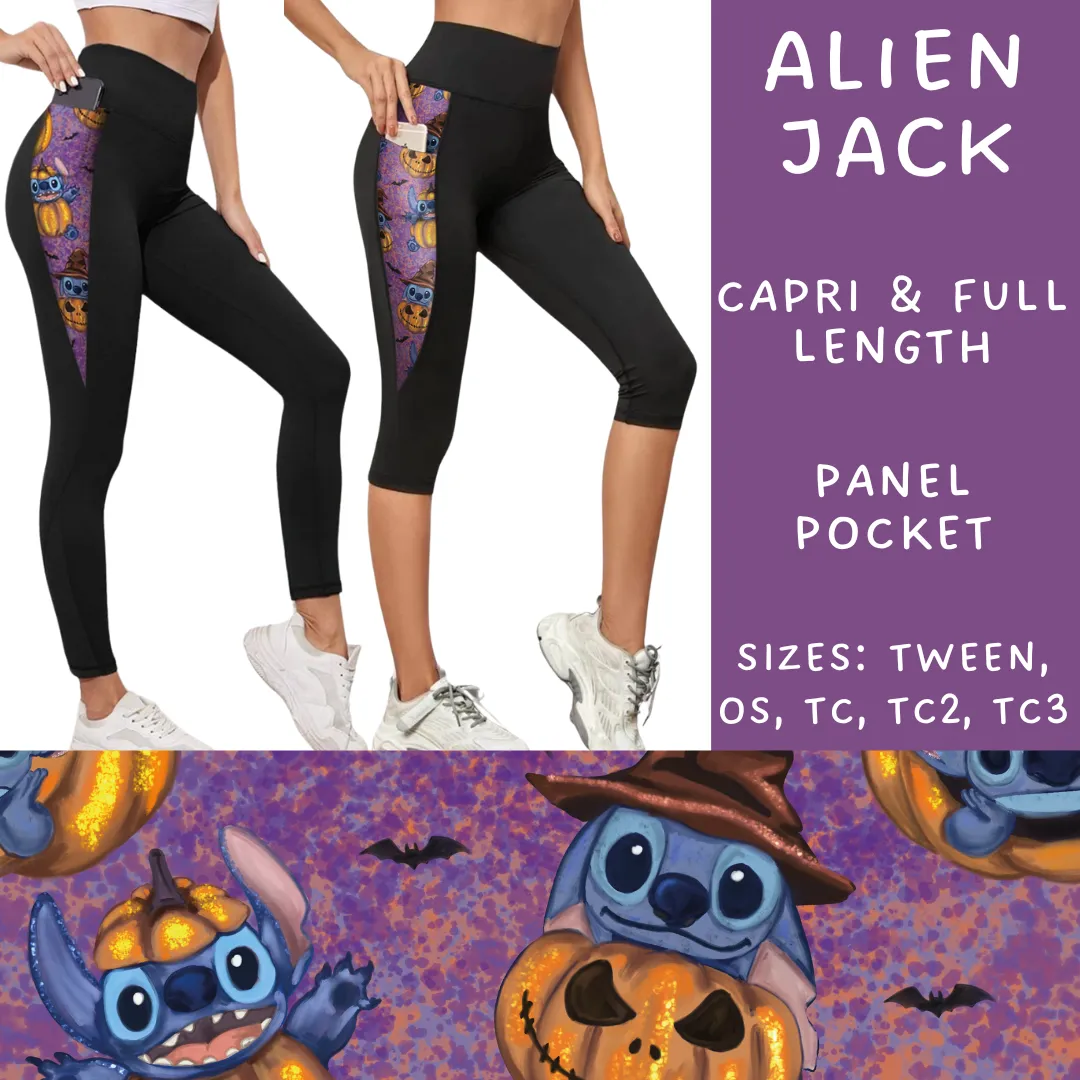 Batch 177 Halloween Spooky Sets - Closing August 16 - Expected Late September - Alien Jack Panel Pocket Full and Capri Length Le