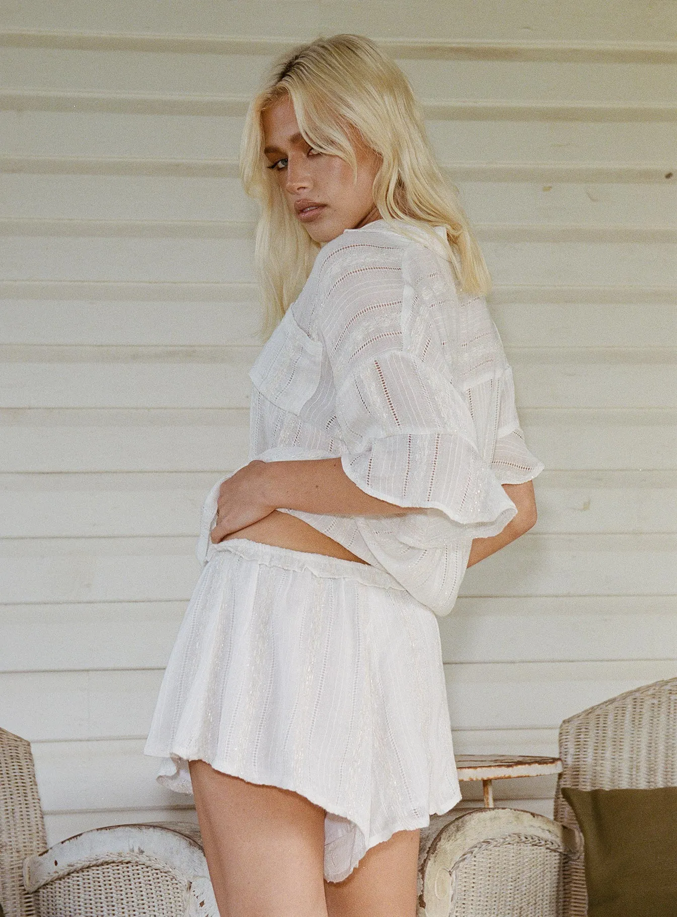 White Bennie Shorts