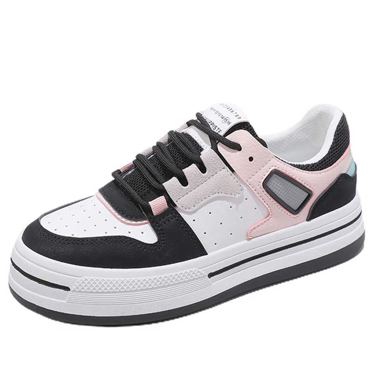 Black Casual Multi Color Platform Shoe Sneaker