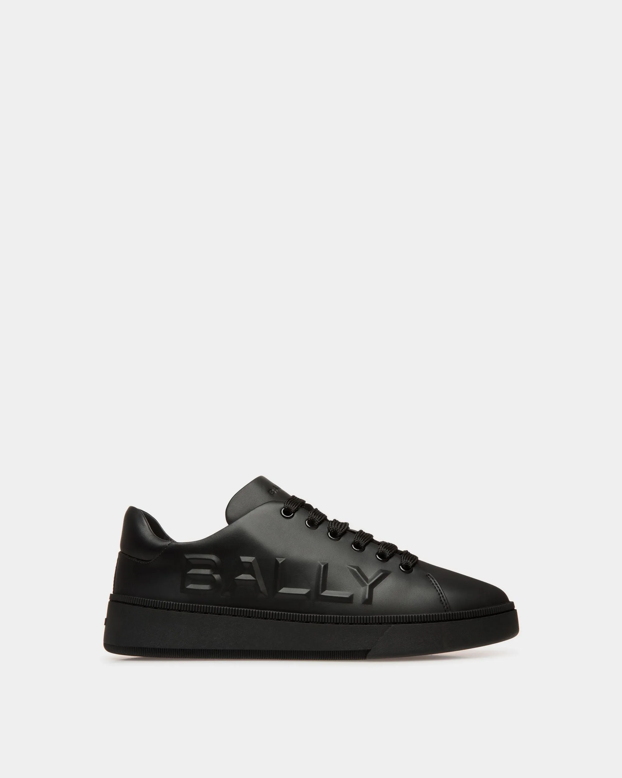 Black Leather High Top Sneaker