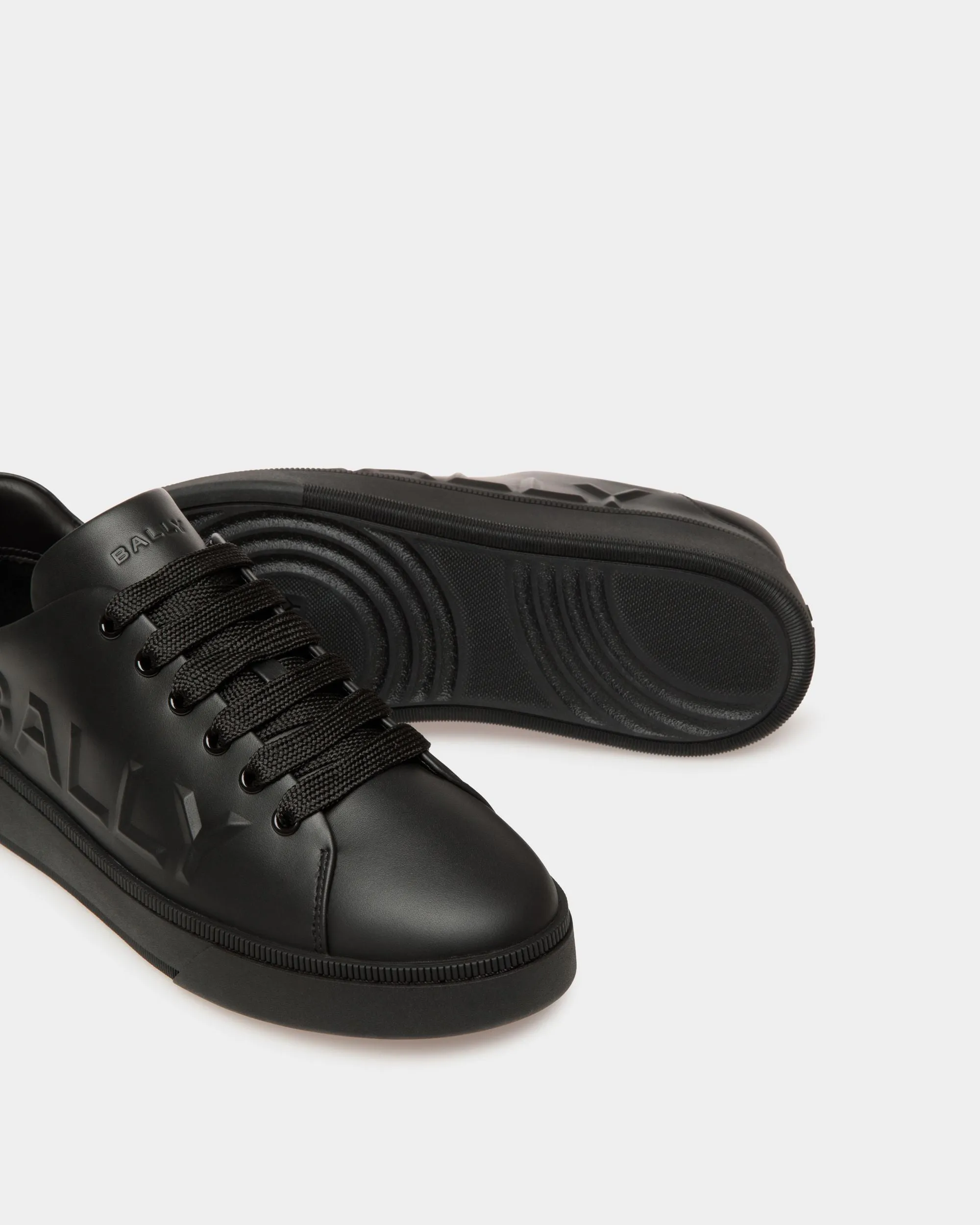 Black Leather High Top Sneaker