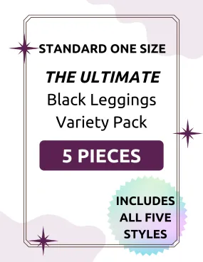 Black Leggings Variety Pack - One Size - Ultimate Selection