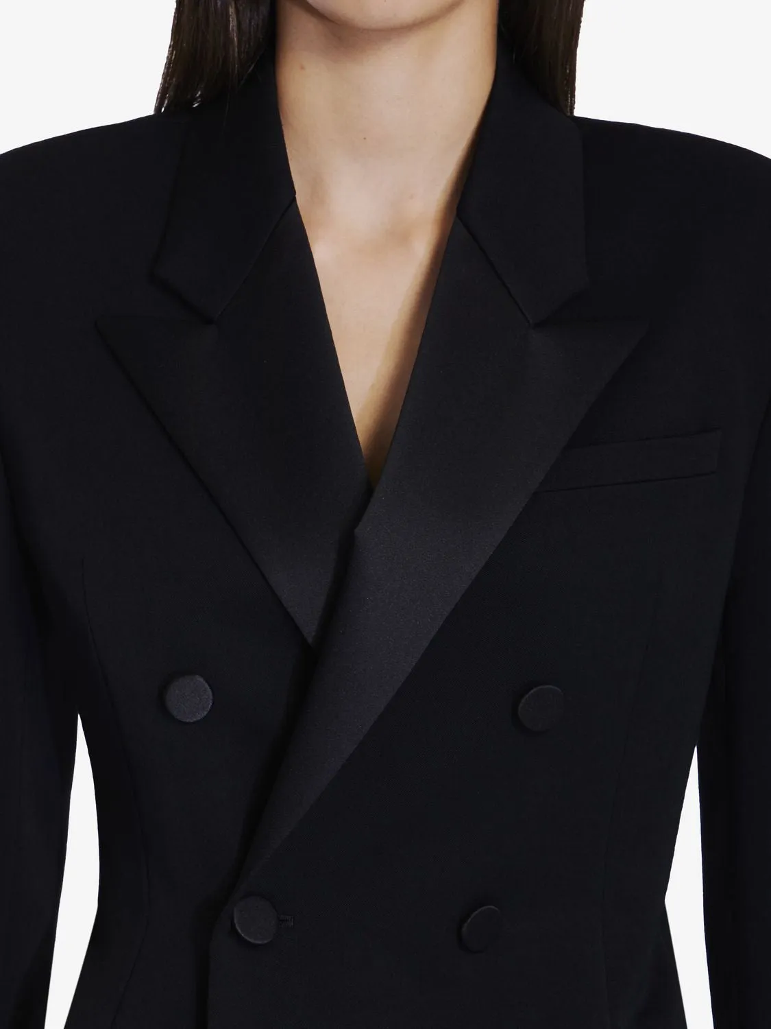 Black Tuxedo Jacket by SAINT LAURENT with Satin Lapels