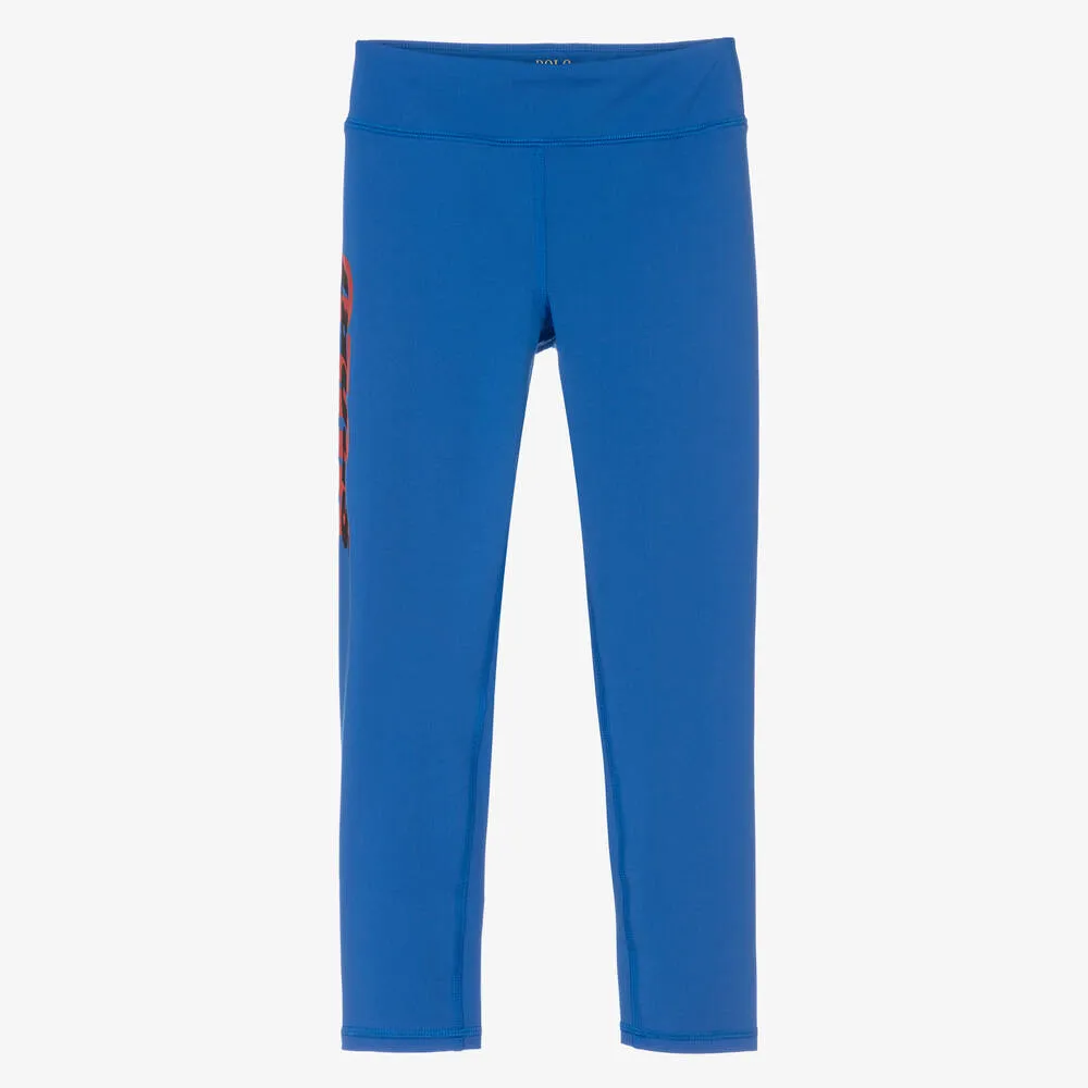 Blue Logo Leggings for Girls