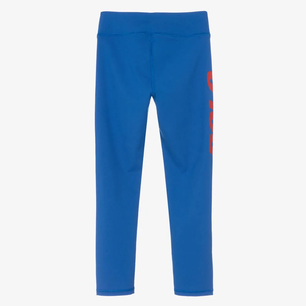 Blue Logo Leggings for Girls