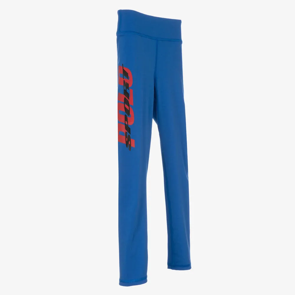 Blue Logo Leggings for Girls