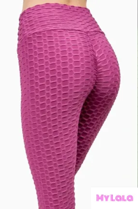 CAPRI Booty Lift Leggings Mauve Texture Honeycomb