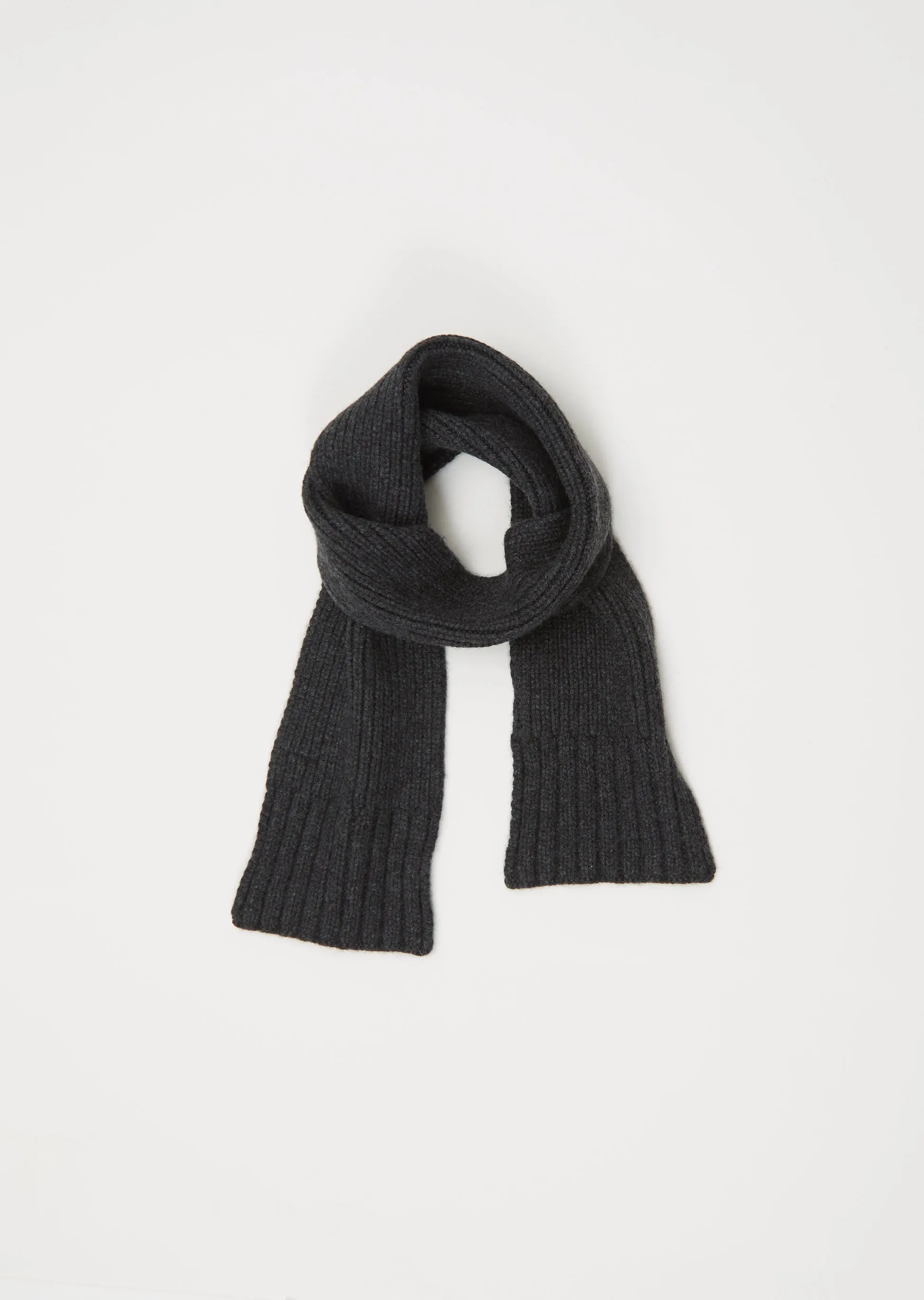 Charcoal Ribbed Scarf - Shop Now