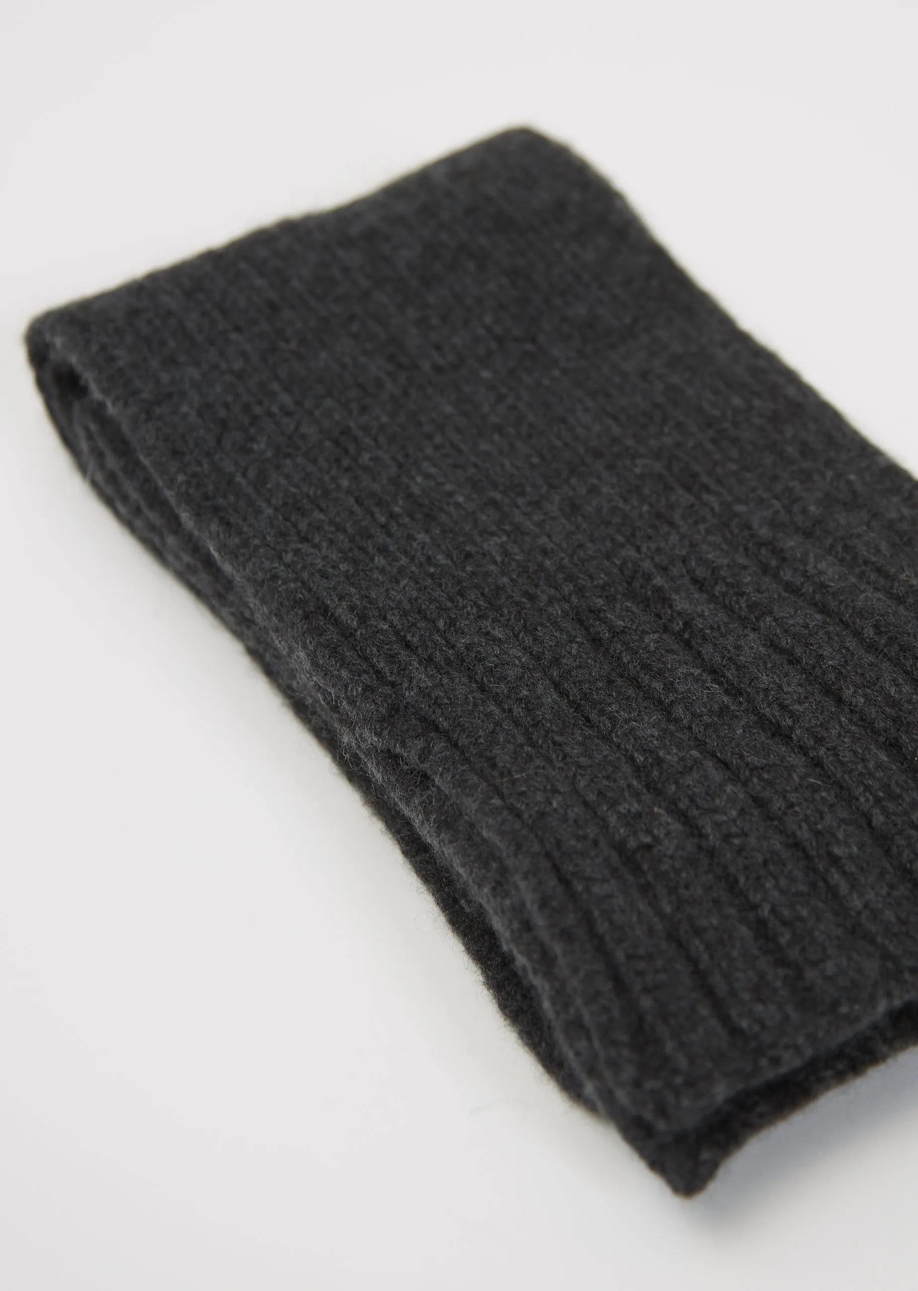 Charcoal Ribbed Scarf - Shop Now