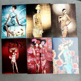 Chinese Dress Collection Post Cards + Envelopes