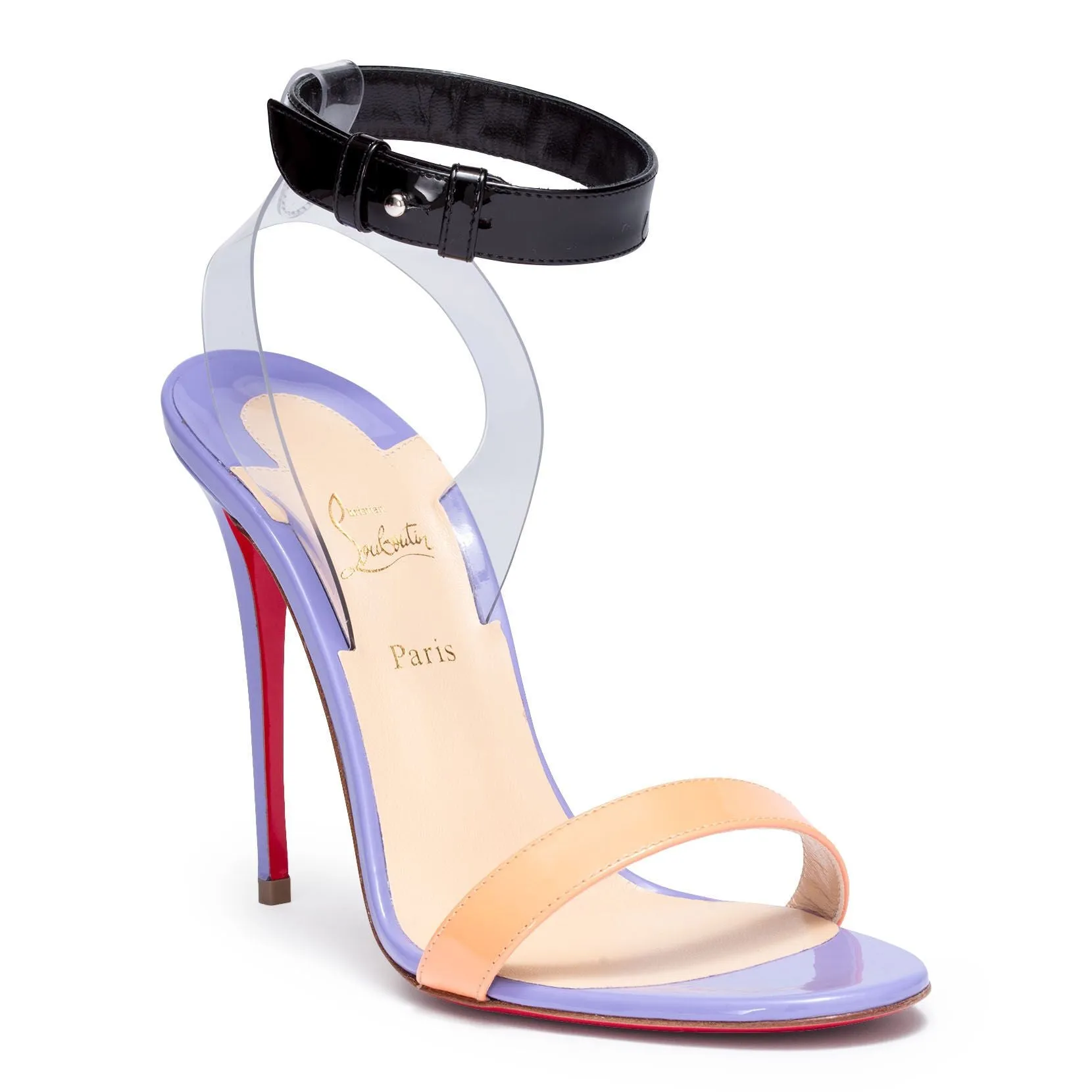 Christian Louboutin Jonatina 100 Multi-tone Patent Sandals