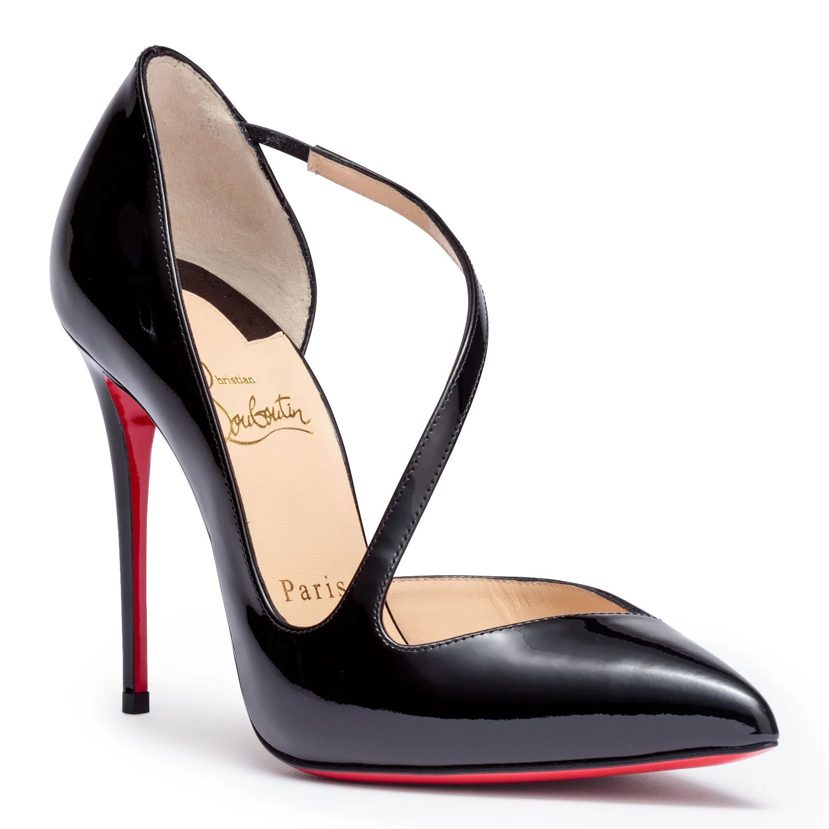 Christian Louboutin Jumping 100 Black Patent Sandals