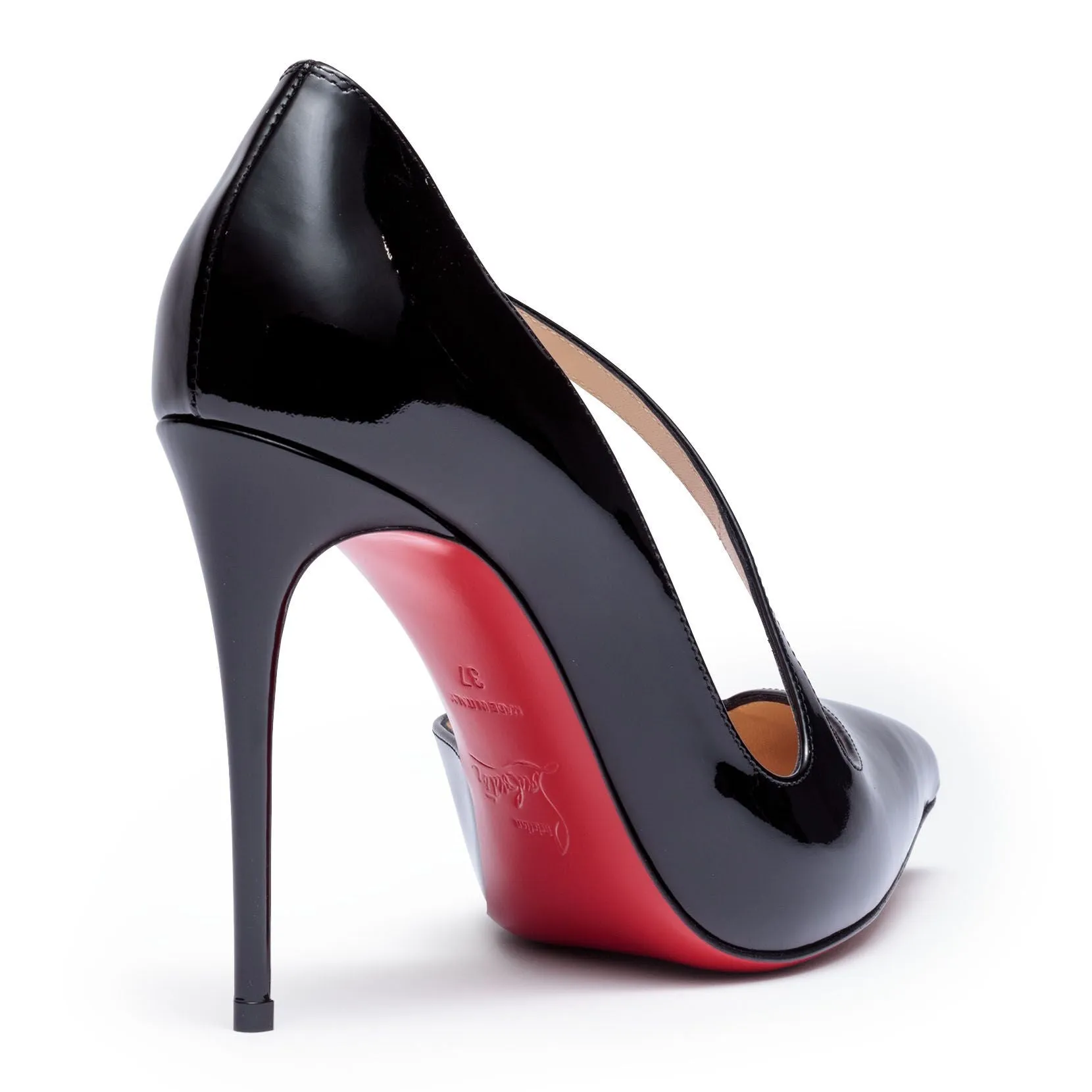 Christian Louboutin Jumping 100 Black Patent Sandals