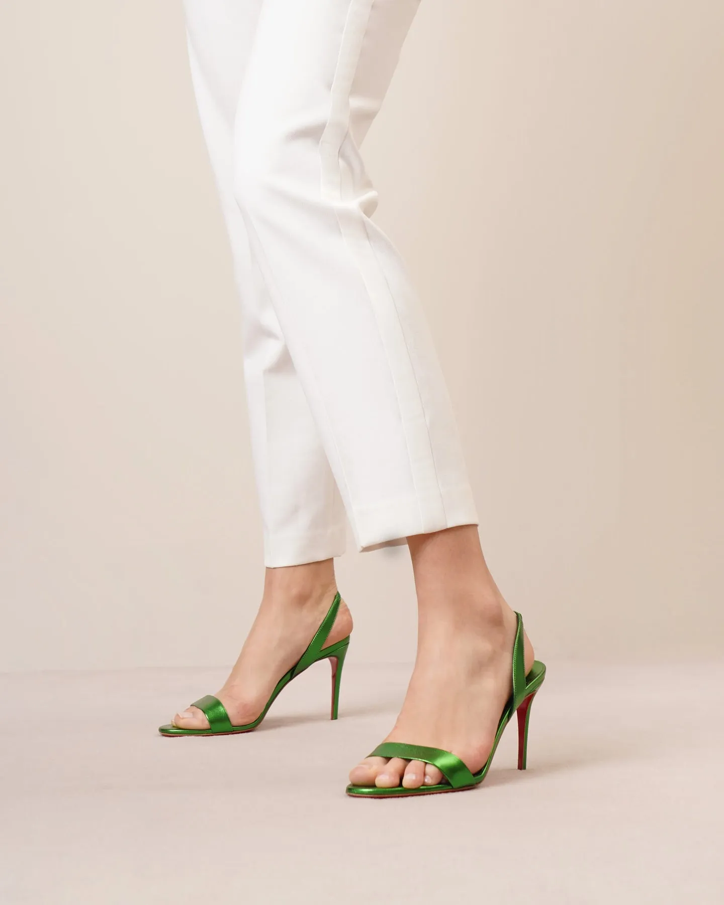 Christian Louboutin O Marylin spinach laminato sandals