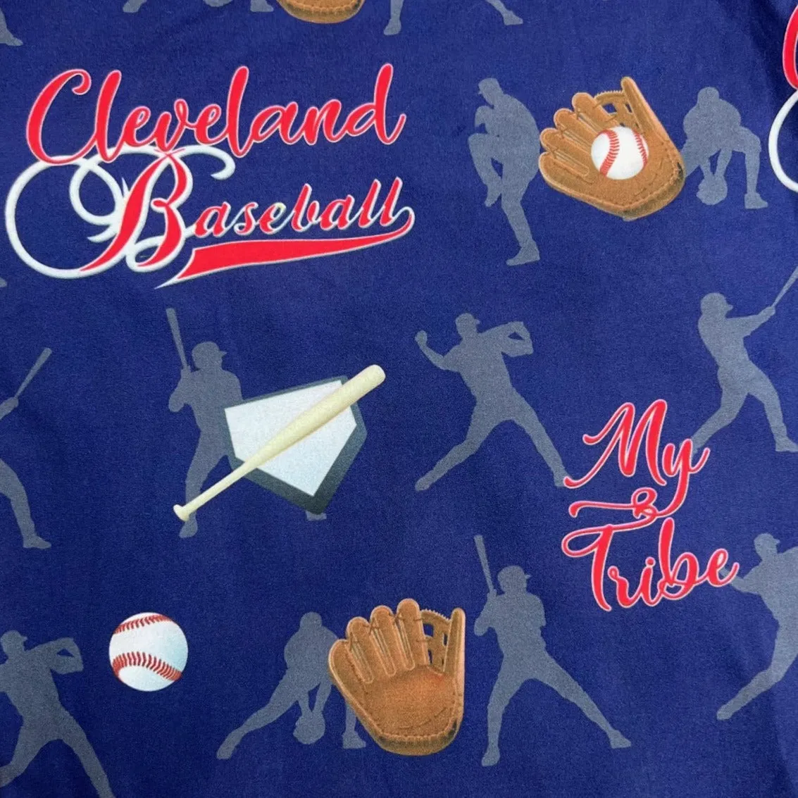 Soft Leggings with Cleveland Baseball Team Print