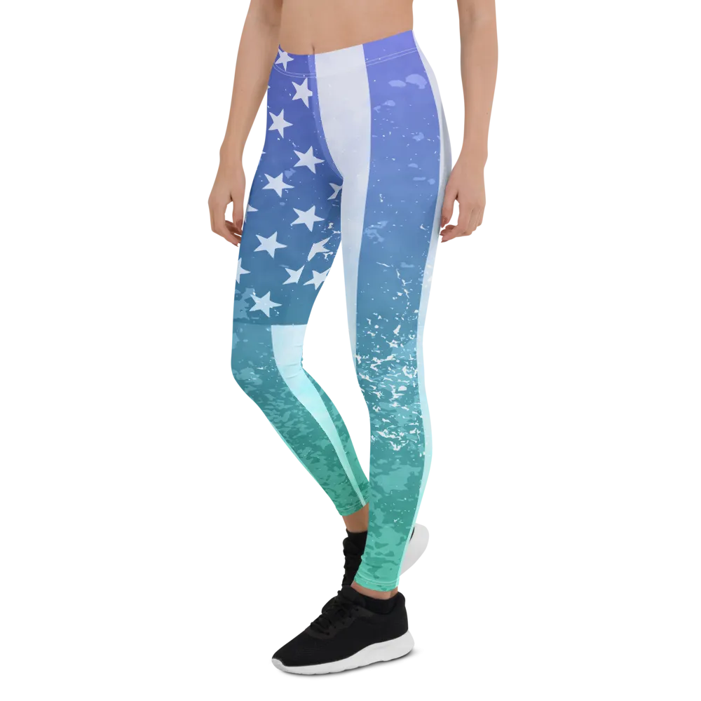 CoastFlex American Flag Leggings for Women