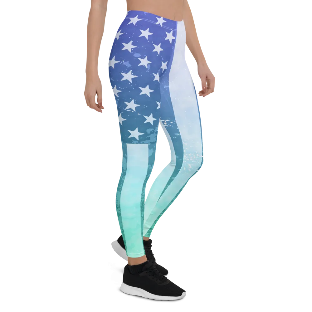 CoastFlex American Flag Leggings for Women