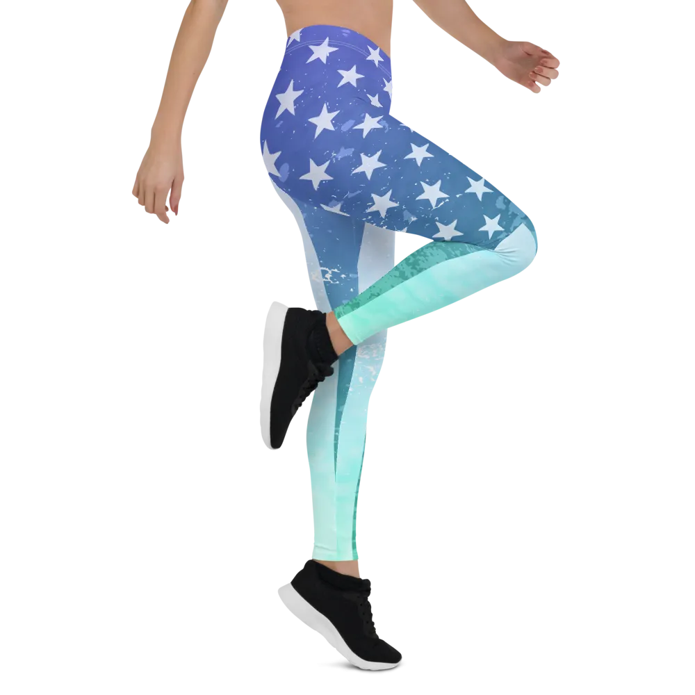 CoastFlex American Flag Leggings for Women