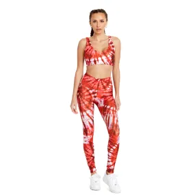 Crimson Tie-Dyed Leggings