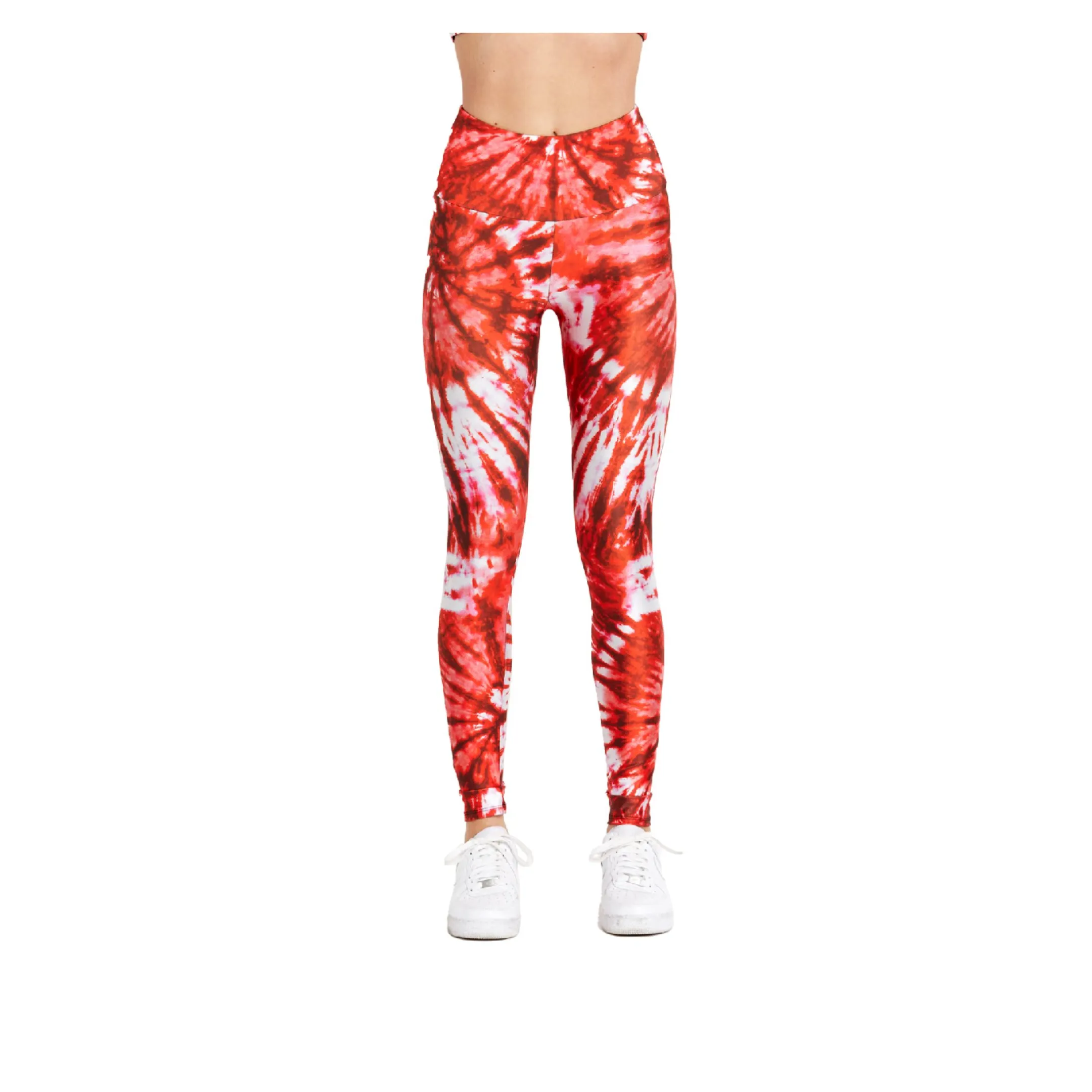 Crimson Tie-Dyed Leggings