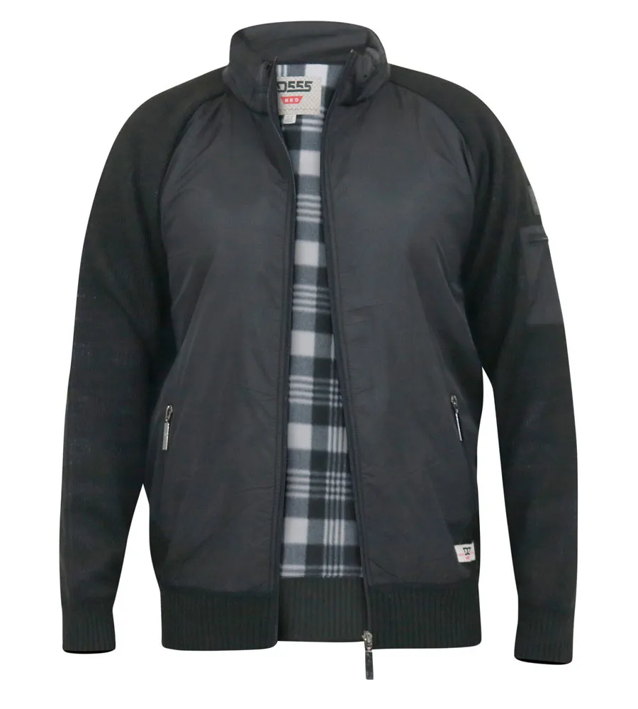 Big Men's Hybrid Knitted Jacket with Fleece Lining (MARSDEN)