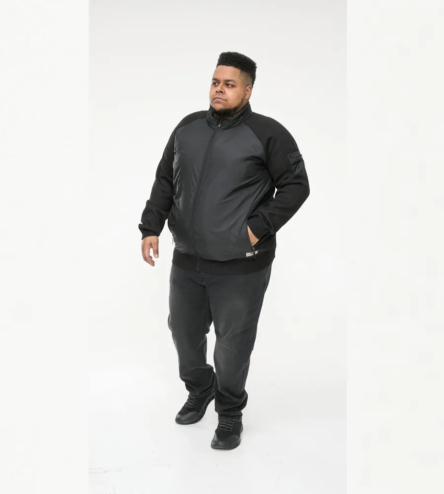 Big Men's Hybrid Knitted Jacket with Fleece Lining (MARSDEN)