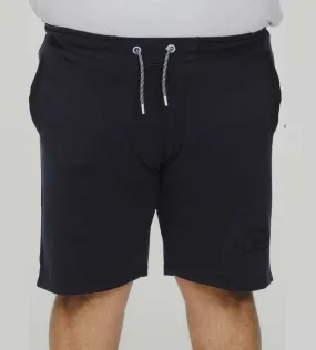 Navy Shorts With Elasticated Waist and Loop Back (STEFAN 2) for Big Men by D555