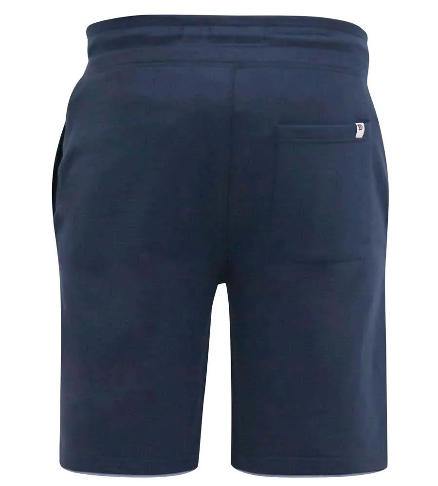 Navy Shorts With Elasticated Waist and Loop Back (STEFAN 2) for Big Men by D555