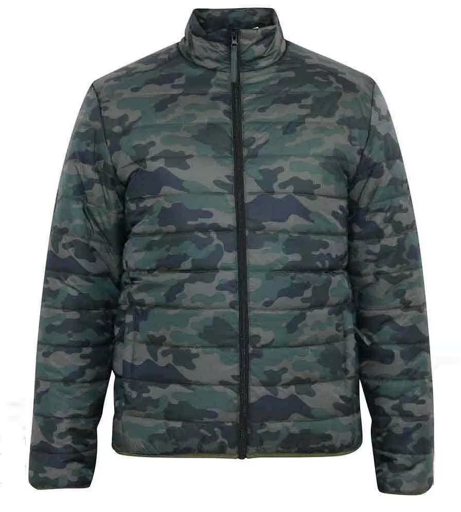 D555 Big Mens Puffer Jacket Camouflage Print PETER