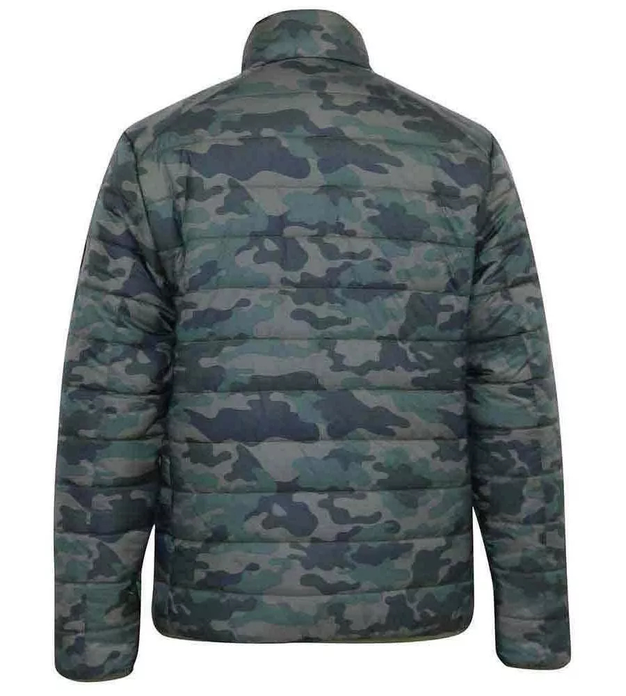 D555 Big Mens Puffer Jacket Camouflage Print PETER