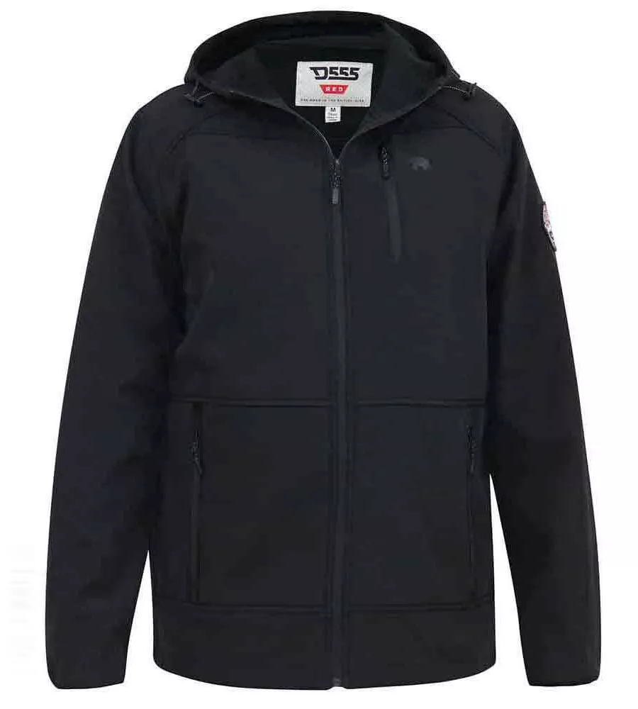 Big Men's Soft Shell Hooded Jacket - Christopher by D555